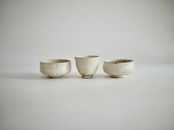 北岡幸士　ぐい呑 灰粉引