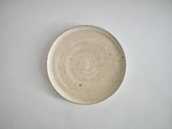 北岡幸士　7.5寸プレート 灰粉引