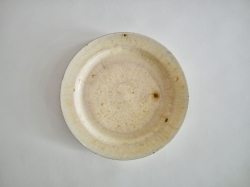 北岡幸士　8寸リムプレート 灰粉引