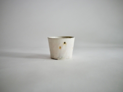 北岡幸士　そば猪口カップM 灰粉引