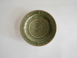 SUIYO　陽刻 パスタ皿 青磁