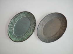 うつわ うたたね しのぎオーバル皿