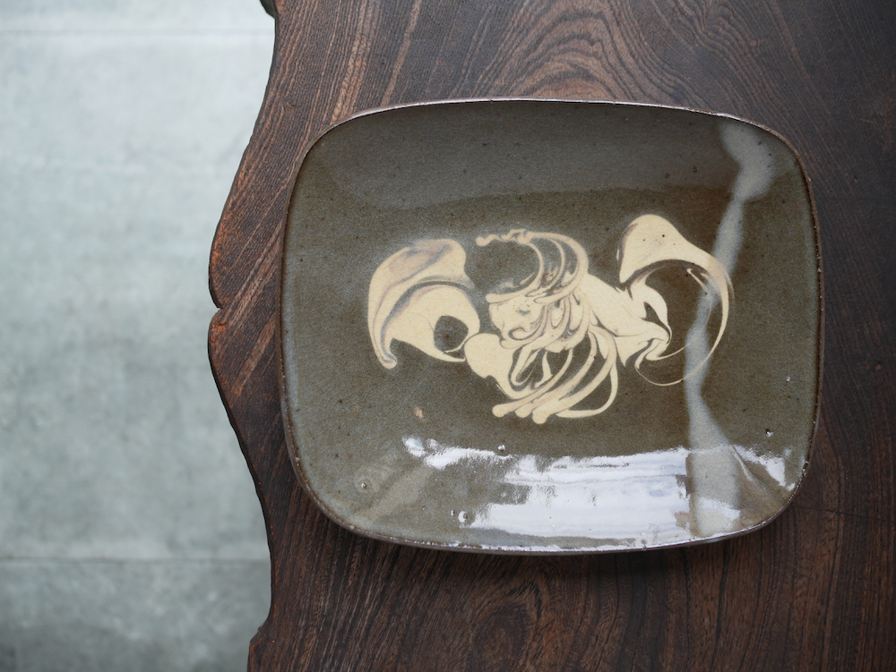 松原竜馬　スリップ長方皿