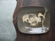 松原竜馬　スリップ長方皿