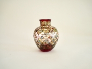 吉村桂子　イロアミ花器 茜空