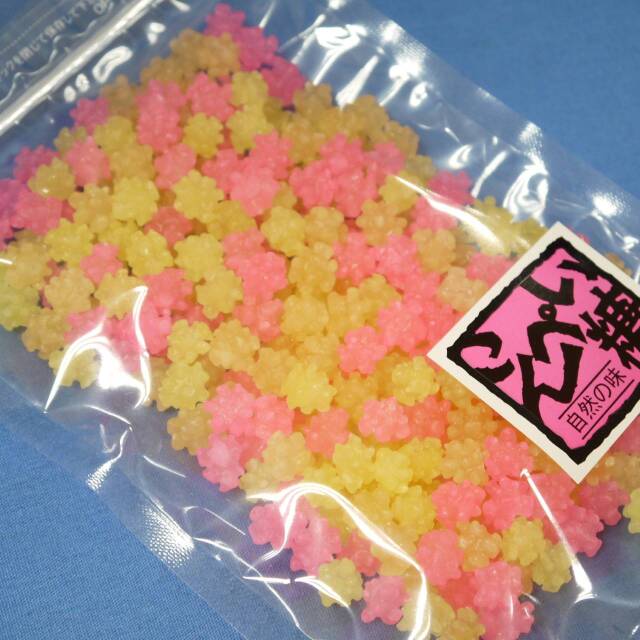 クリスタルこすもす金平糖100g(桃色黄色のミックス小粒こんぺい糖