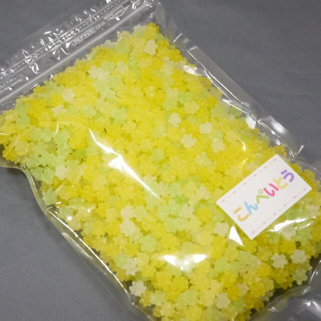 クリスタル菜の花金平糖1kg(黄色の小粒こんぺい糖)販売(通販)/味