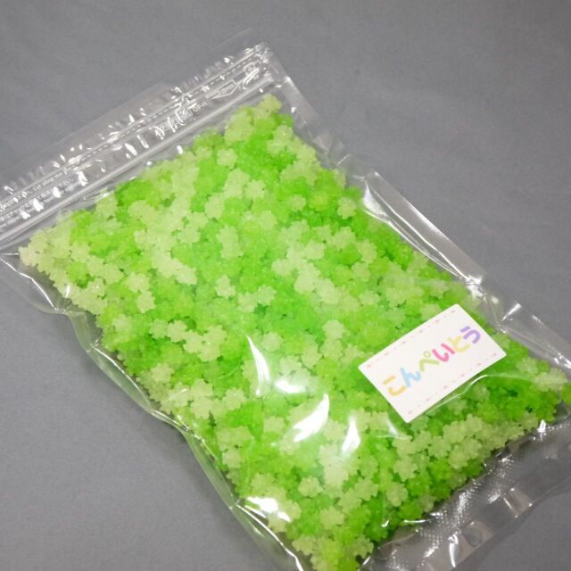 クリスタル若草金平糖500g(緑色の小粒こんぺい糖)販売(通販)/味