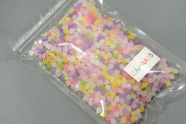 春の花園」クリスタル金平糖500g/小粒のミックスこんぺい糖