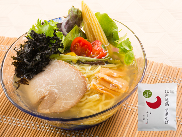 《夏季限定》比内地鶏中華そば　冷やし柚子塩味（1人前）生麺