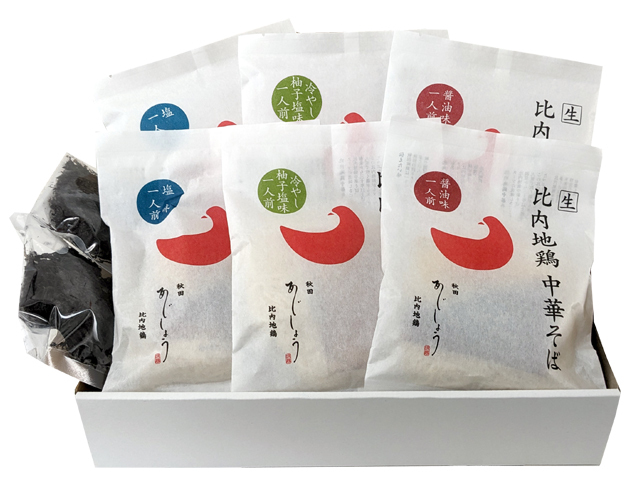 夏季限定 比内地鶏中華そば 3種6食詰合せ