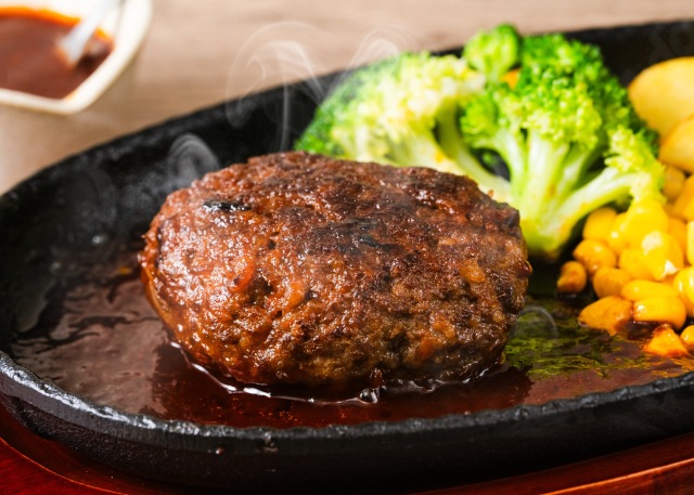 あかね荘 筑穂牛(自社農場産）手作りハンバーグ６個セット