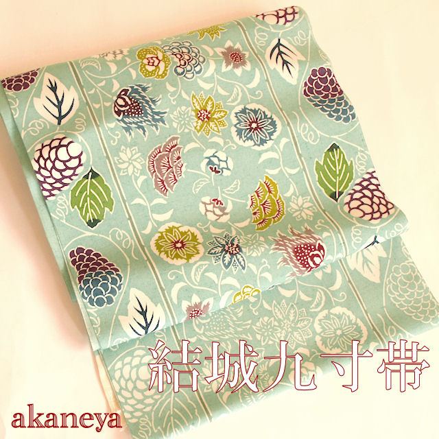 栗山工房　和染紅型　名古屋帯