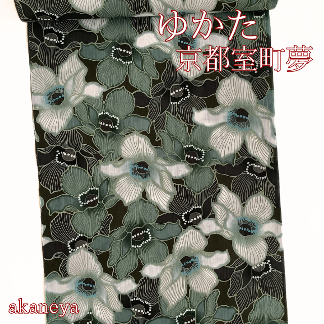 浴衣　ゆかた　反物　綿麻　知多木綿