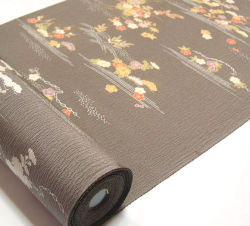 京小紋、茶色　お茶席にもオシャレにも   06801001