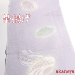 帯揚げ　正絹　礼装用　薄い青紫色　貝