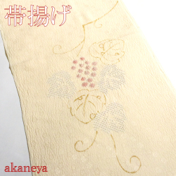帯揚げ　正絹　葡萄　絞り