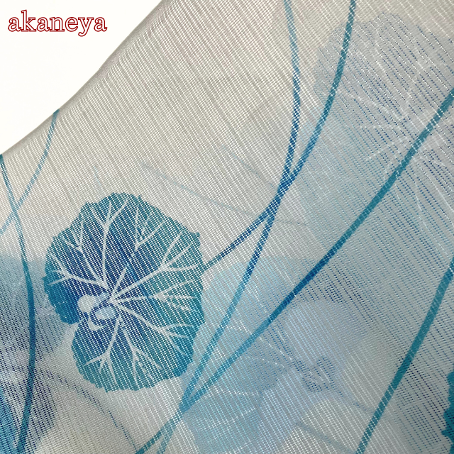 日本製浴衣 IKS COLLECTION ボタニカル 綿麻 絽 反物生地 4268