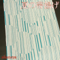 夏の帯揚げ　青緑　グレー　幾何学模様