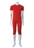フライス赤ロングパンツ+フライス赤半袖丸首(紳士）　セット割引　定価5％ＯＦＦ！！