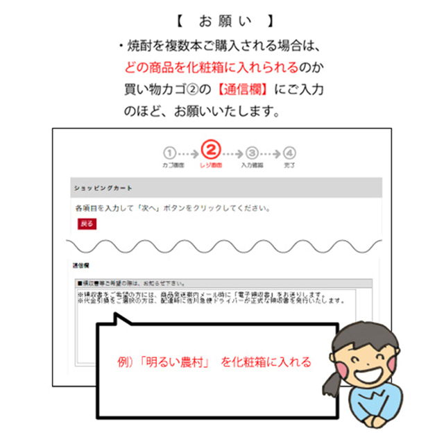 焼酎１本が入る化粧箱