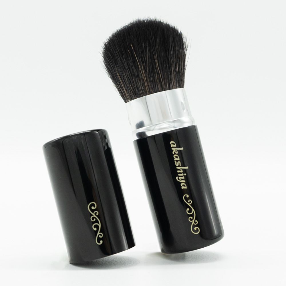 akashiya 化粧筆 携帯チークブラシ ブラック K18-BK 株式会社 あかしや