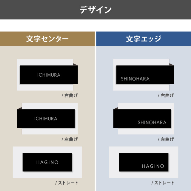表札 ステンレス 【周りに差をつけるスタイリッシュなL字型】Lg