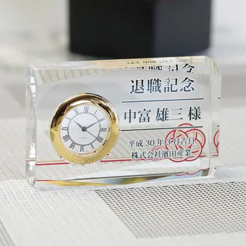 クリスタル置時計