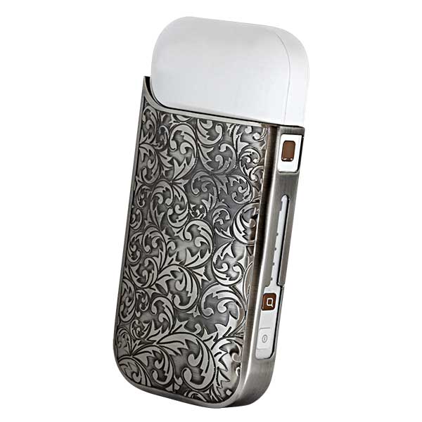 アイコス対応 加熱式 タバコケース i-STYLES アイコスケース アラベスク シルバー ISP-044-A2 NIF2 YMEX