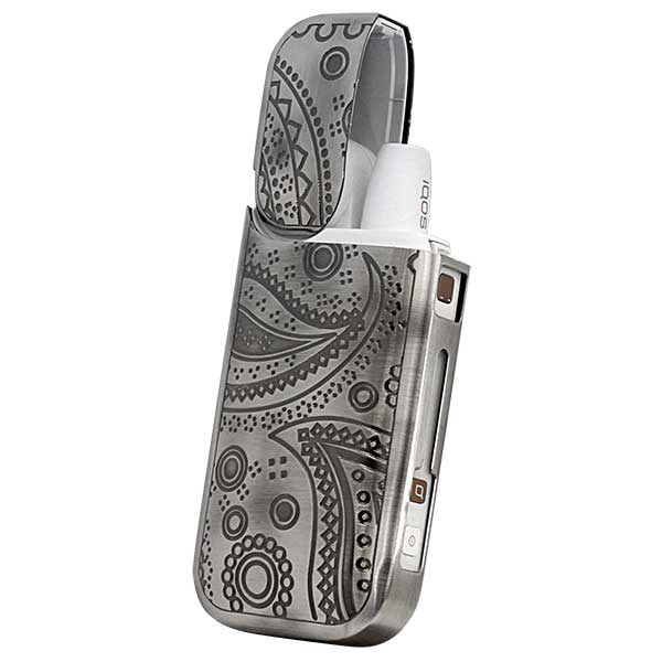 アイコス対応 加熱式 タバコケース i-STYLES アイコスケース ペイズリー シルバー ISP-095-PA-NIF YMEX