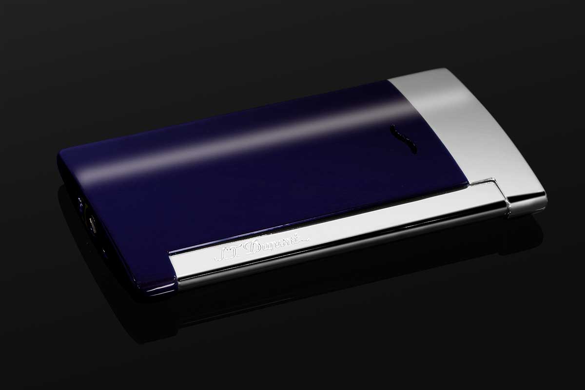 S T Dupont デュポン Slim 7 ブルー クローム 適合リフィル ガス Or オイル 1本無料進呈