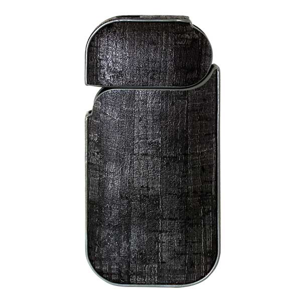 アイコス対応 加熱式 タバコケース ウッドレザー柄 ブラック 144 YMEX