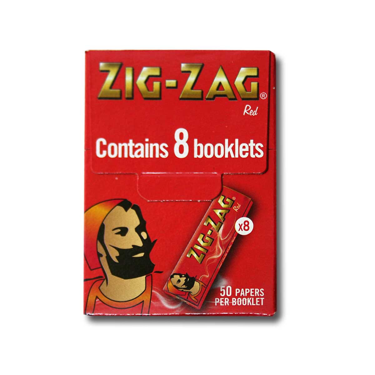 Zig-Zag ジグザグ ペーパー マルチパックレッド 50枚 8個入り フリーバーニング 69×36mm #78810 メール便可