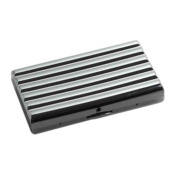 坪田パール シガレットケース カジュアルメタル ウェーブ 12本 85mm 1-53407-81 メール便可