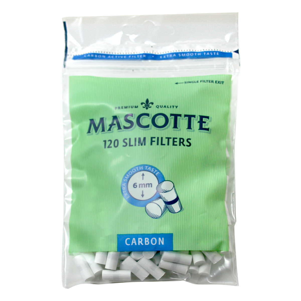 MASCHOTTE マスコット フィルター 6mm チャコール スリム 120個 7-61012-30 メール便可