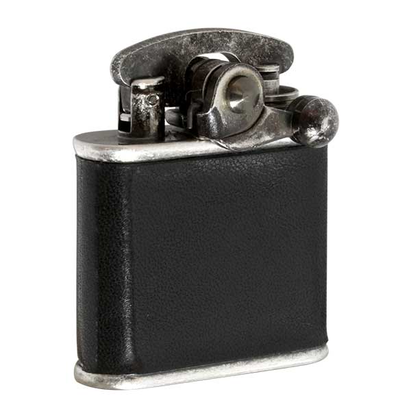 Colibri コリブリ ニッケルバレル 革巻き黒 フリントオイルライター 308-0054 メール便可