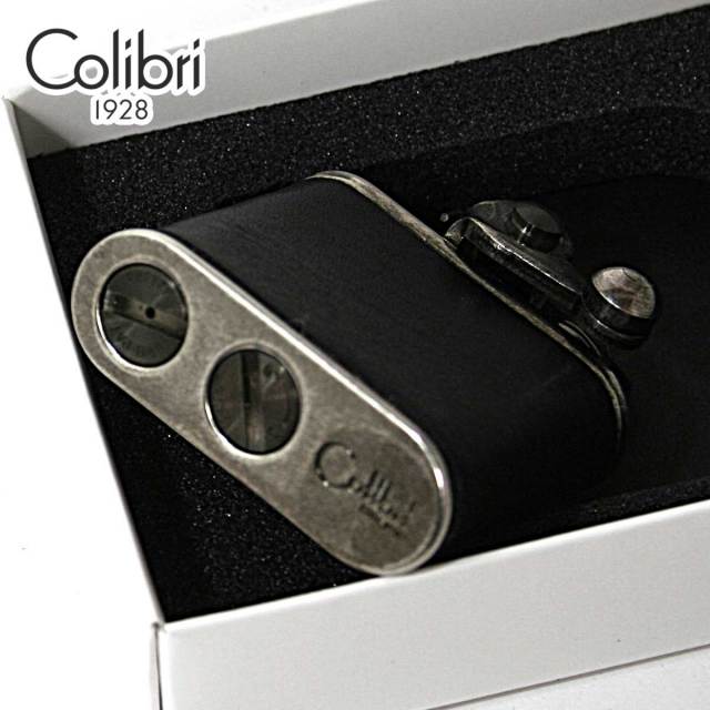 Colibri コリブリ ニッケルバレル 革巻き黒 フリントオイルライター