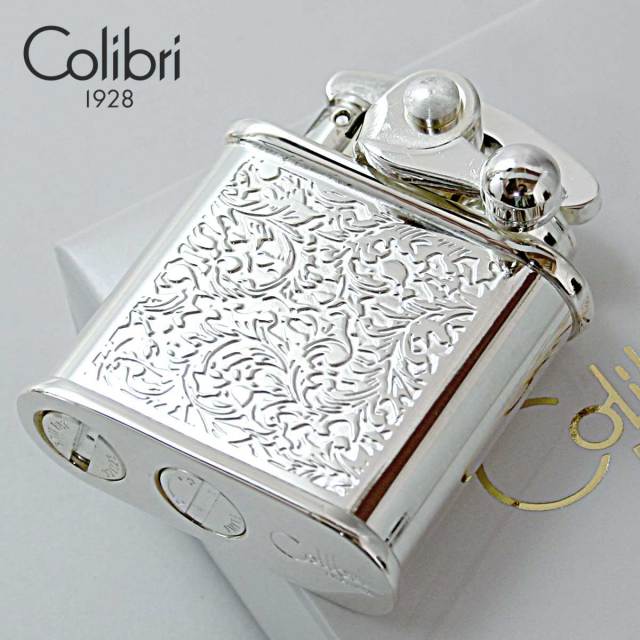 Colibri コリブリ シルバー 唐草 フリントオイルライター 308