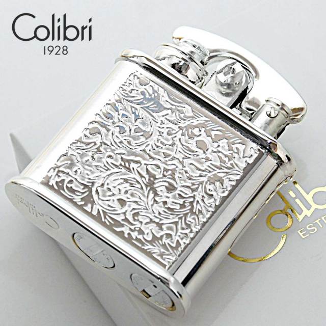 Colibri コリブリ シルバー 唐草 フリントオイルライター 308