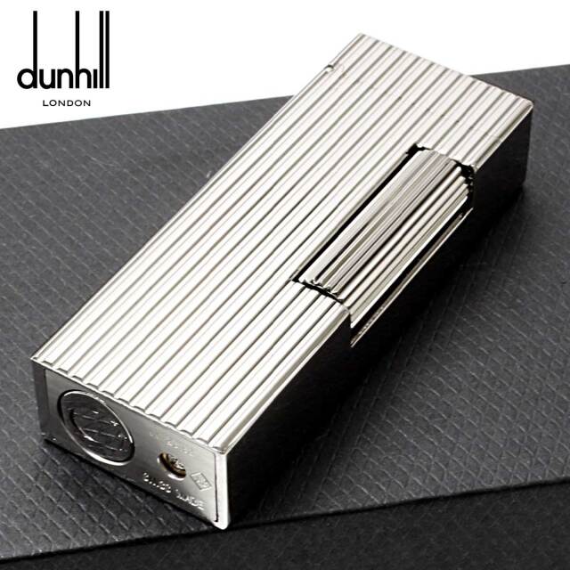 ダンヒル ロンドン ローラガス ライター DUNHILL ダンヒル ローラガス シルバー ストライプ フリントガス
