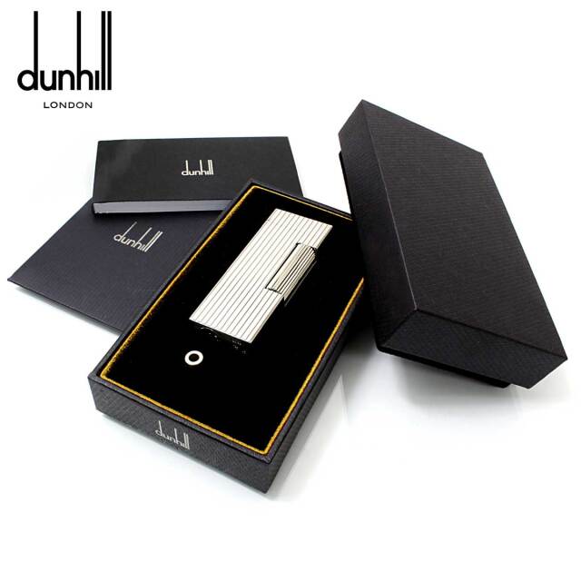 DUNHILL ダンヒル ローラガス シルバー ストライプ フリントガス