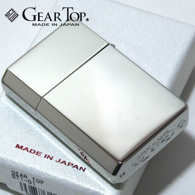 GEAR TOP ギアトップ 無地 ニッケルミラー フリントオイルライター GT1