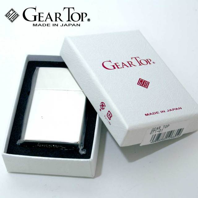 GEAR TOP ギアトップ 無地 ニッケルミラー フリントオイルライター GT1