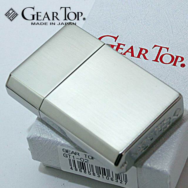 GEAR TOP ギアトップ 無地 ニッケルサテン フリントオイルライター GT1