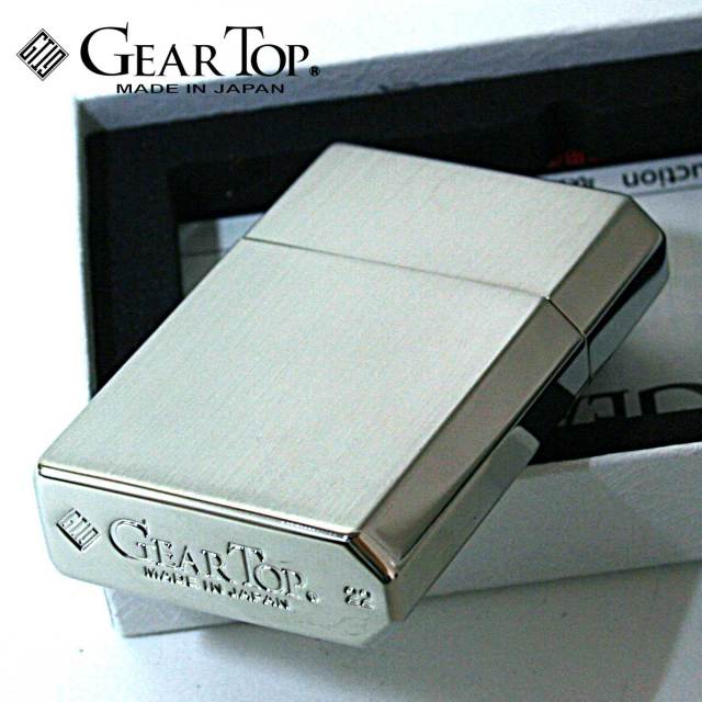 GEAR TOP ギアトップ 無地 ニッケルサテン フリントオイルライター GT1