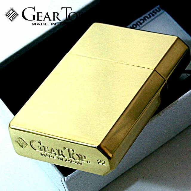GEAR TOP ギアトップ 無地 ブラスミラー フリントオイルライター GT1