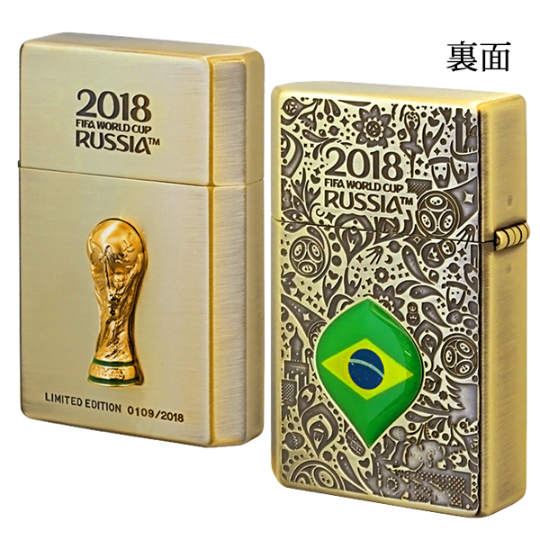 GEAR TOP ギアトップ ワールドカップ ロシア FIFA WORLD CUP RUSSIA 2018 フリントオイルライター 2018WC LTD-BRA ブラジル メール便可