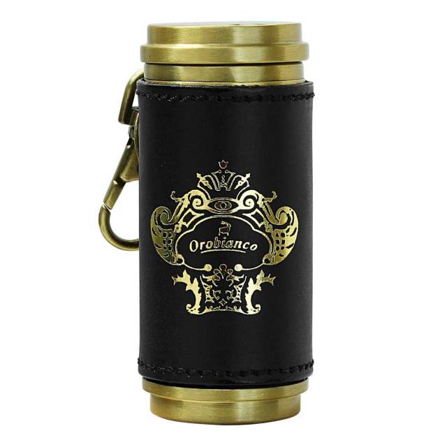 Orobianco オロビアンコ 携帯灰皿 ゴールド×ブラック ロゴ箔押し ORA001GD YMEX