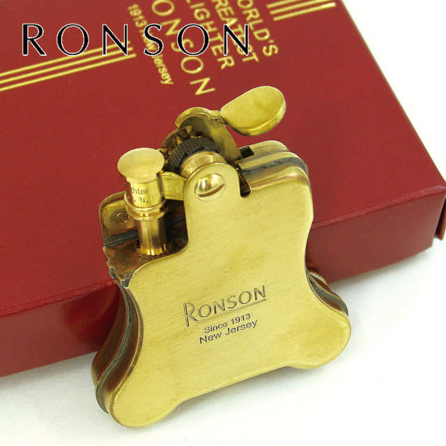 RONSON ロンソン バンジョー ブラスサテン フリントオイルライター R01