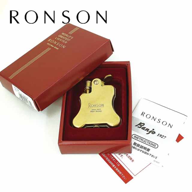 RONSON ロンソン バンジョー ブラスサテン フリントオイルライター R01